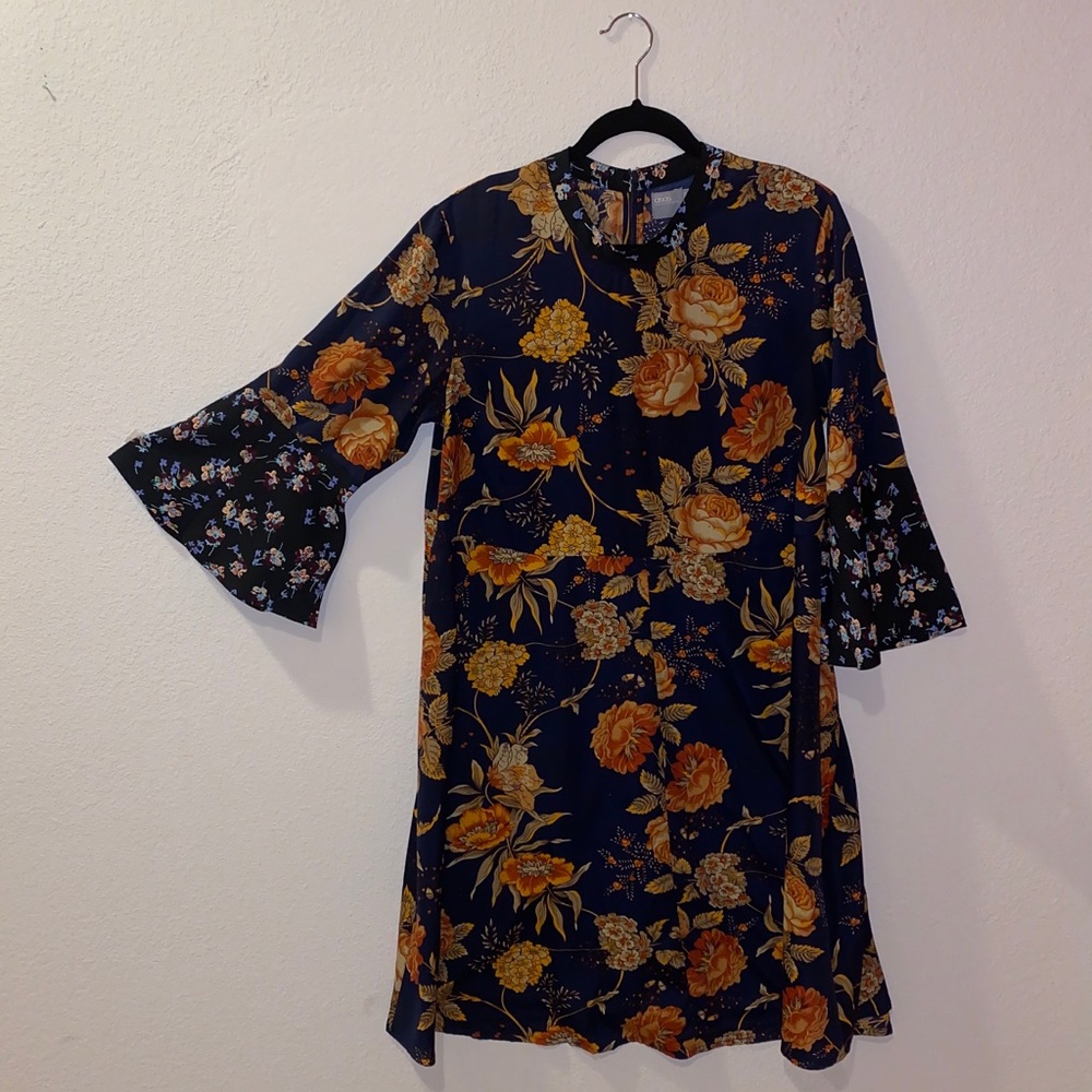 ASOS Bell Sleeved Floral Swing Dress